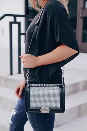 Crystal Crossbody - Blk Clear
