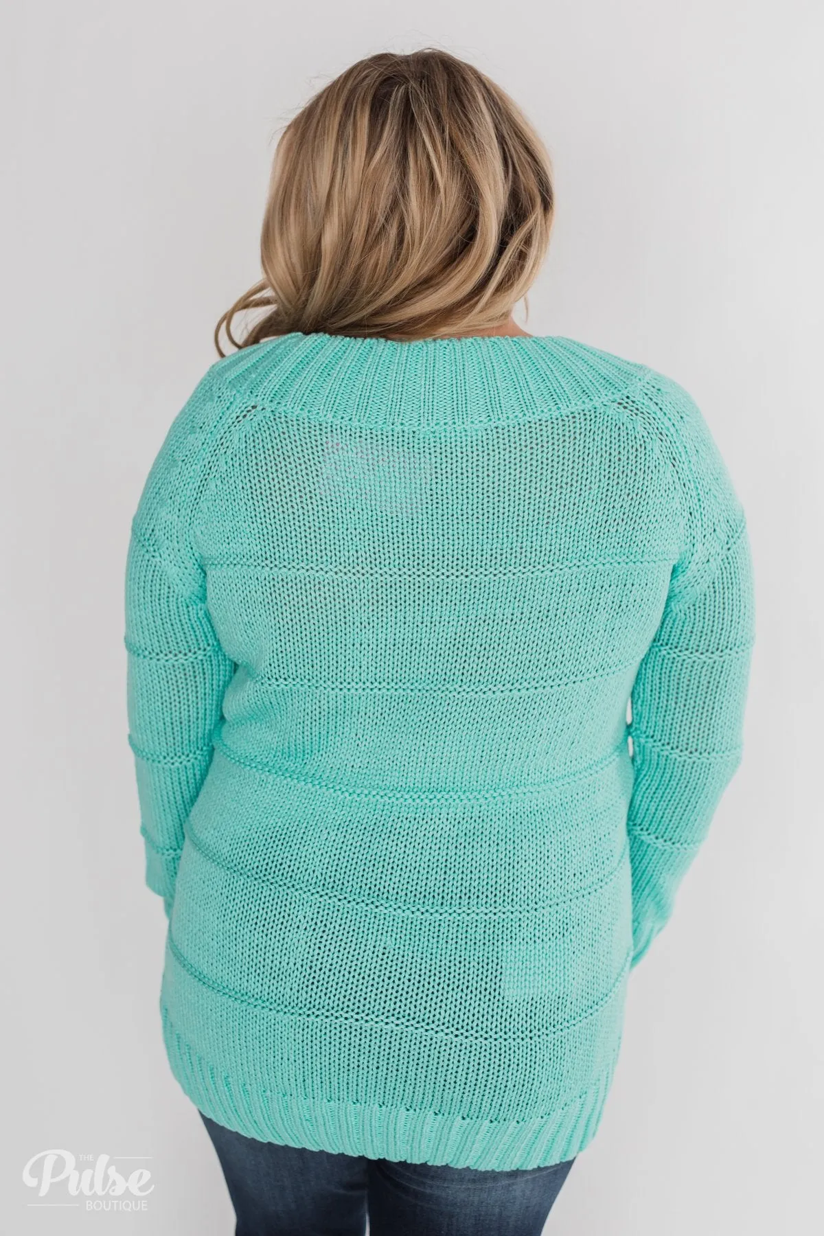 Cuddle Me Close Knitted Sweater- Light Blue