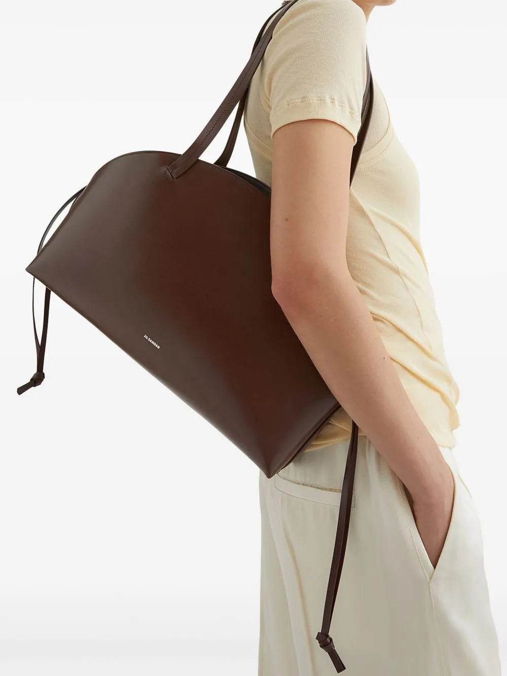 Curve medium leather shoulder bag