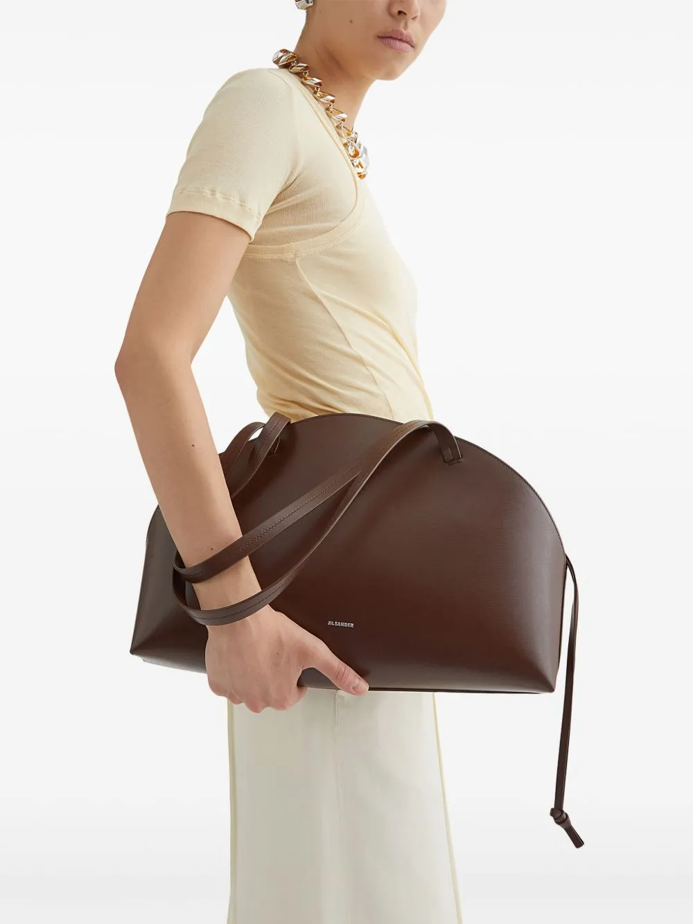 Curve medium leather shoulder bag