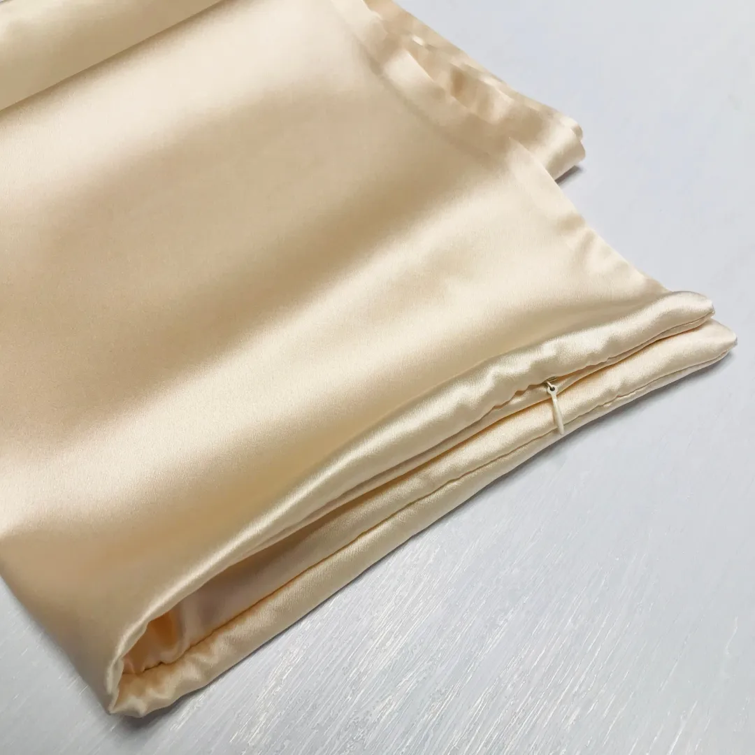 Custom Wholesale Silk Pillowcase 19 Momme Zipper Closure - 50×70cm