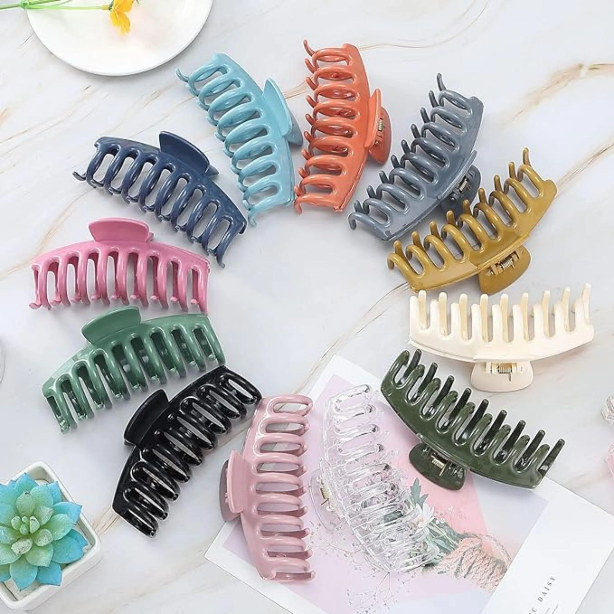 Dark Gray Hair Claw Clip