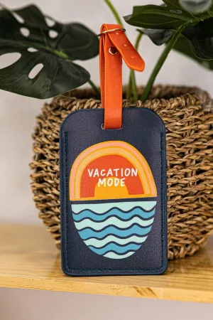Dark Teal Vacation Mode Luggage Tag