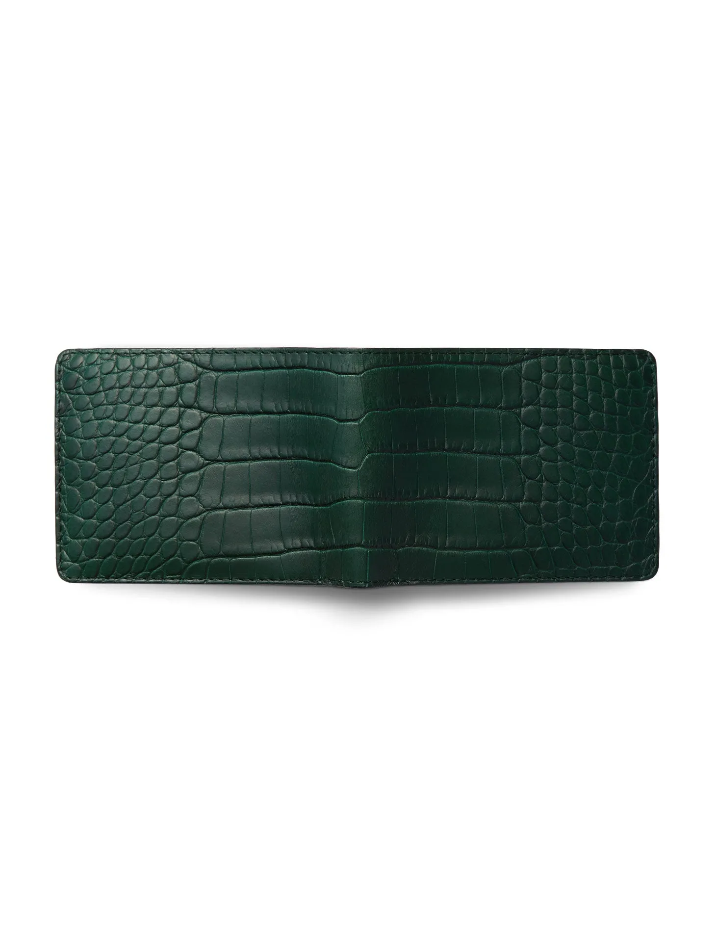 David August Luxury Genuine Alligator Bi-Fold Wallet