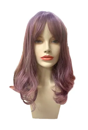 Deluxe Dusty Purple Mid Length Curly Wig