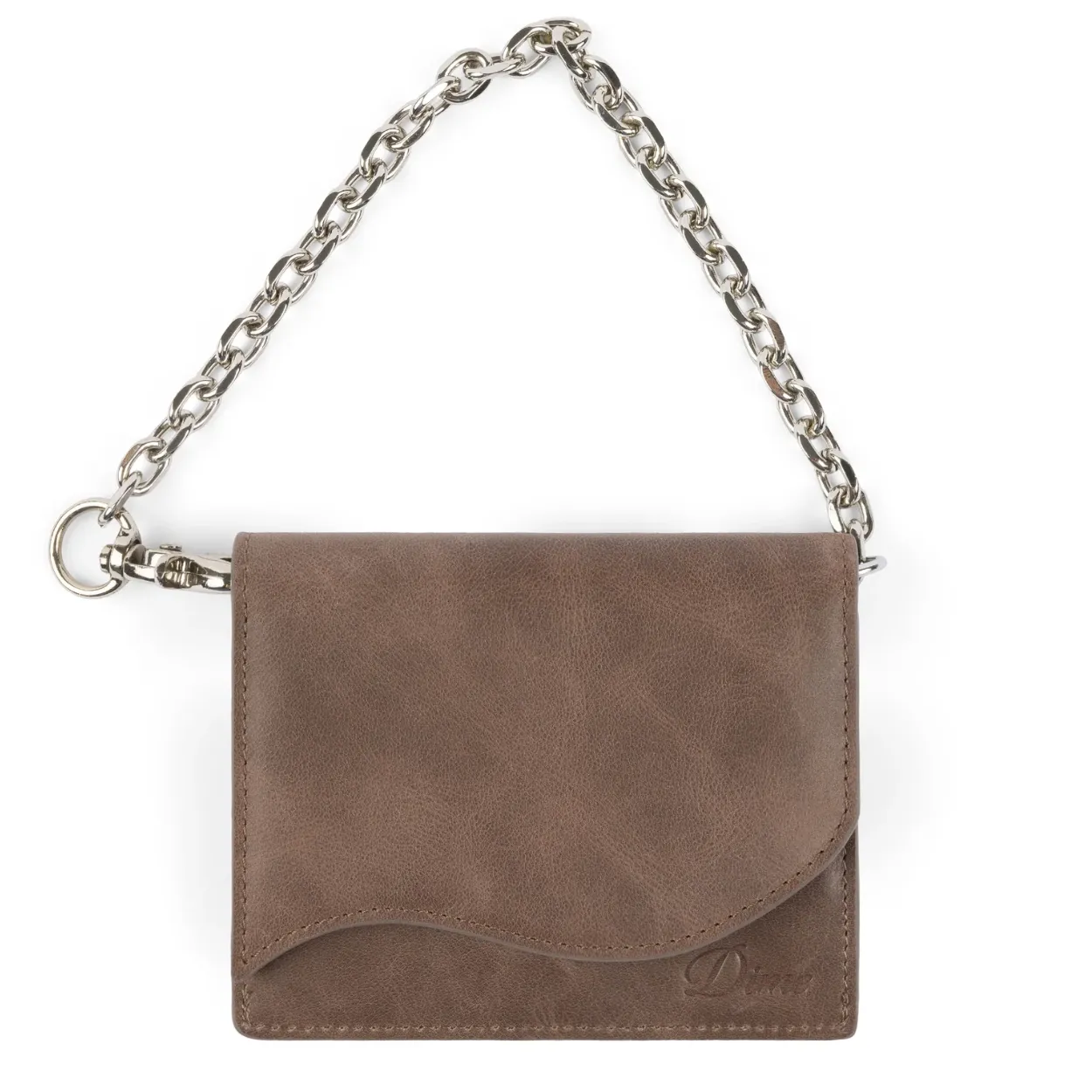 Dime MTL Chain Leather Wallet | Brown