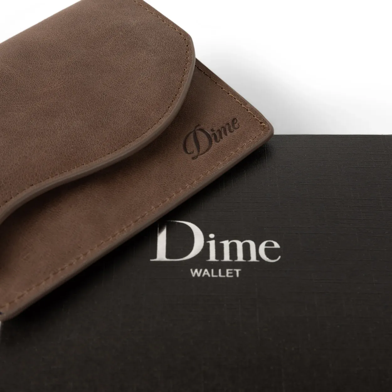 Dime MTL Chain Leather Wallet | Brown