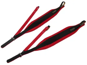 D'Luca Pro SB Series Genuine Leather Accordion Straps Black/Red