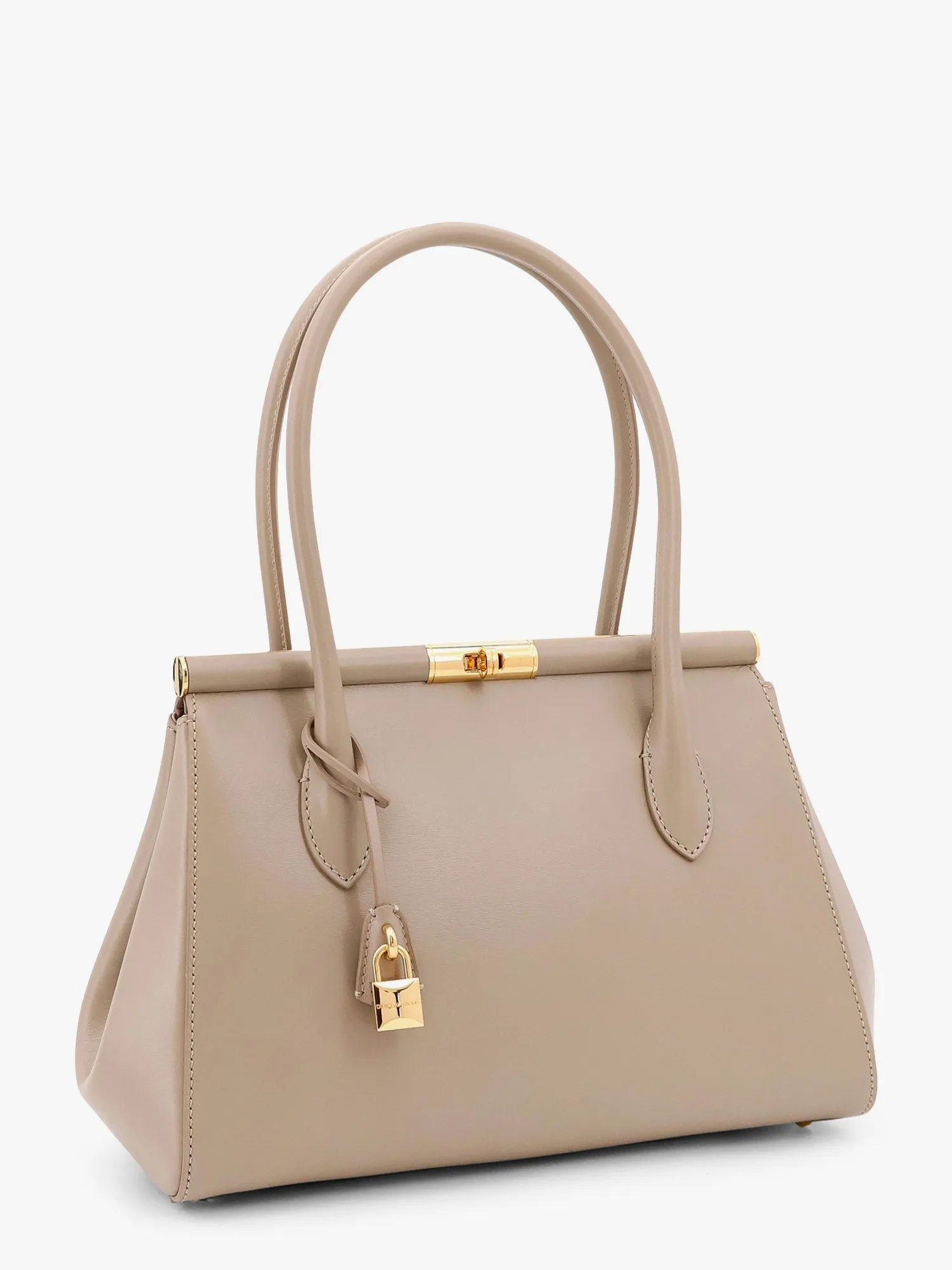 Dolce E Gabbana Marlene Leather Handbag With Charm Detail On The Front