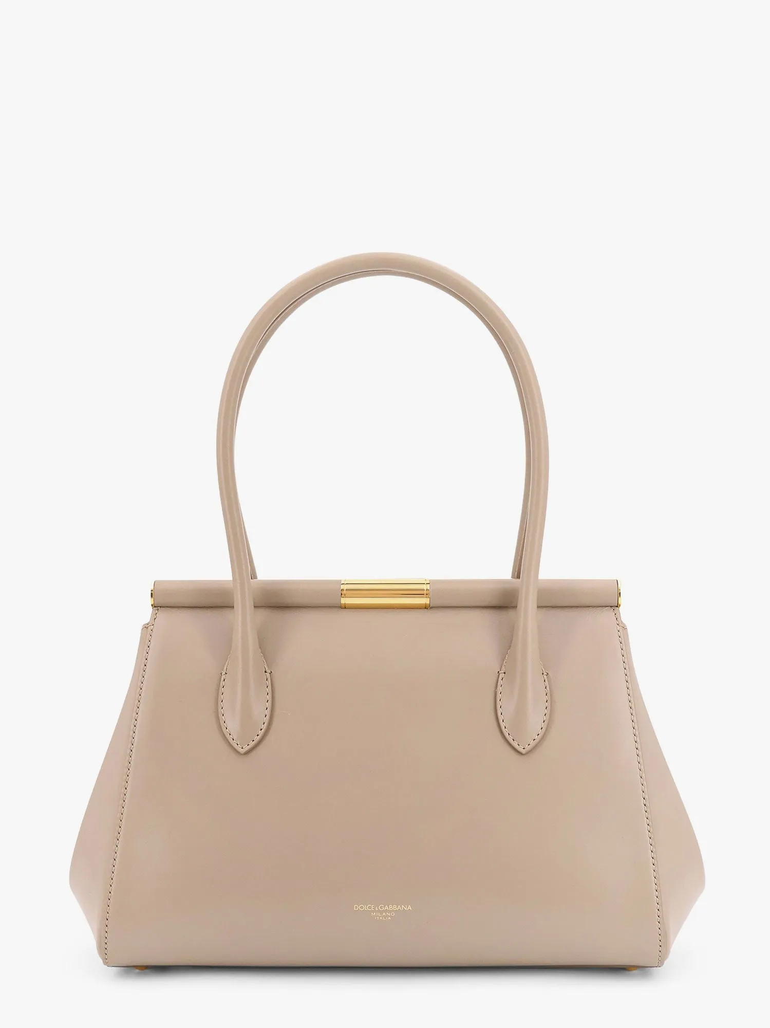 Dolce E Gabbana Marlene Leather Handbag With Charm Detail On The Front