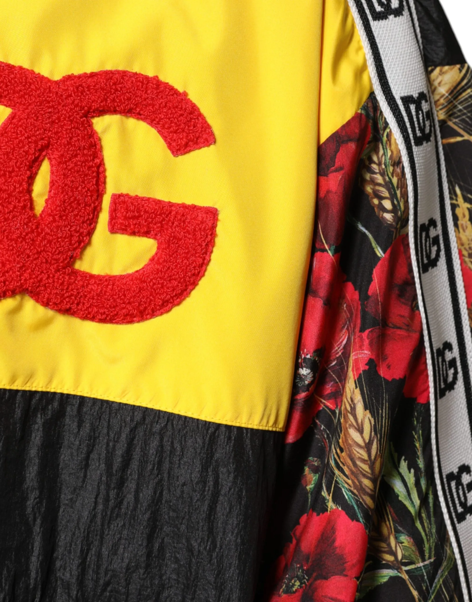 Dolce&Gabbana Men Multicolor Sweater Polyester Patchwork Windbreaker Jacket Sz M