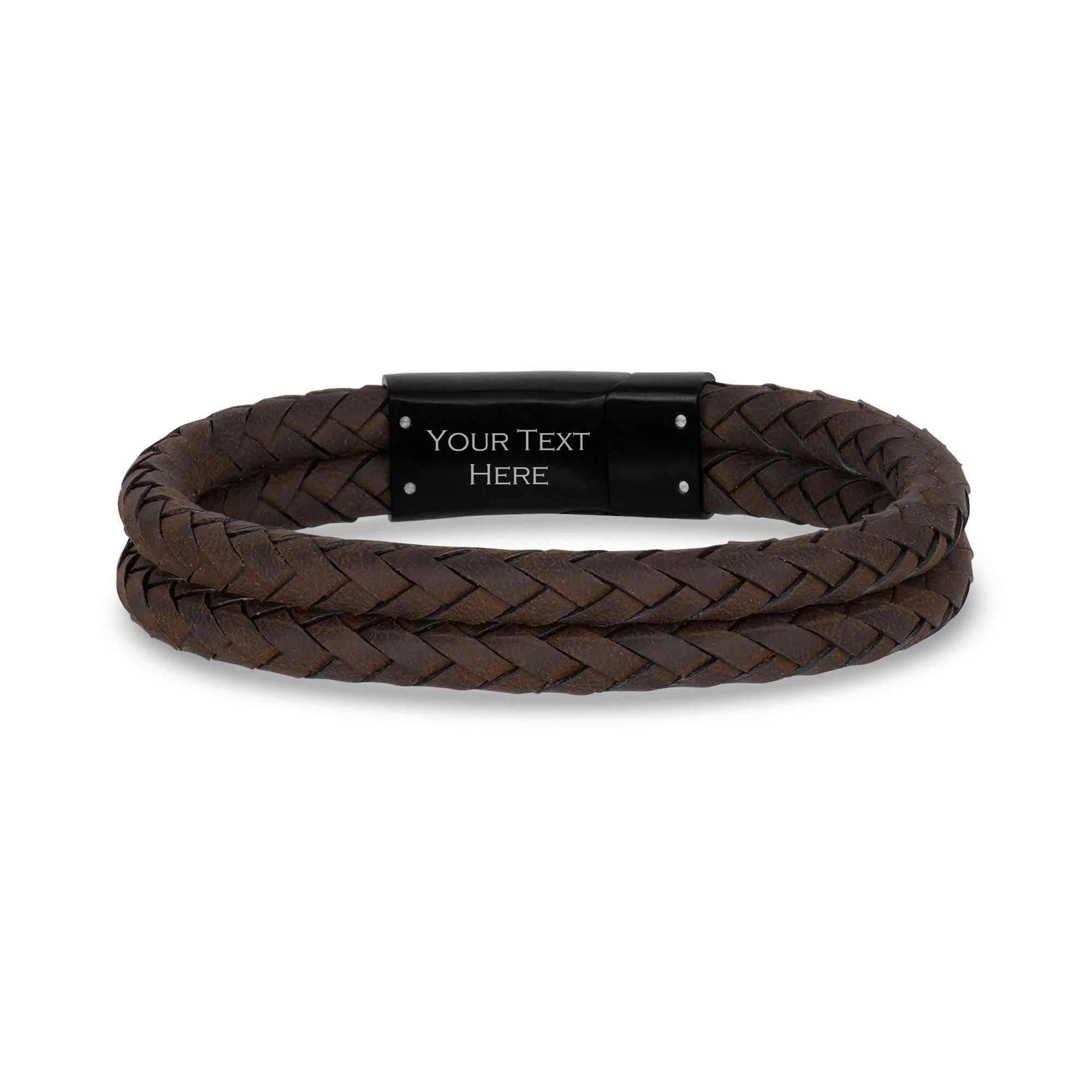 Double Row Leather Bracelet