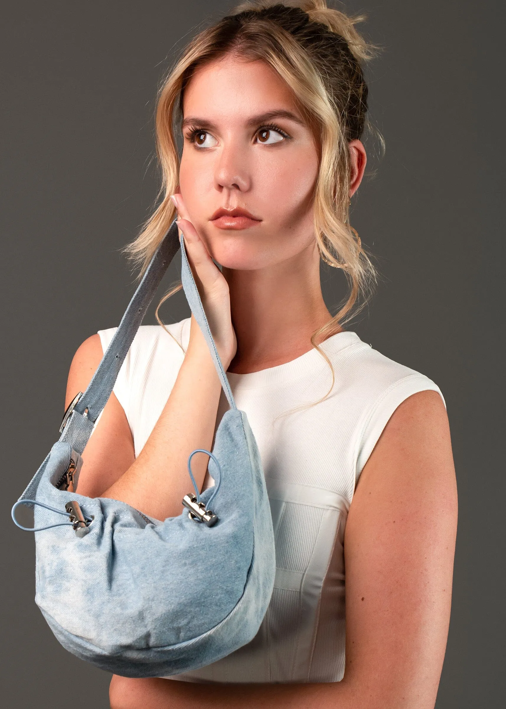 Drawstring Fanny Shoulder Bag