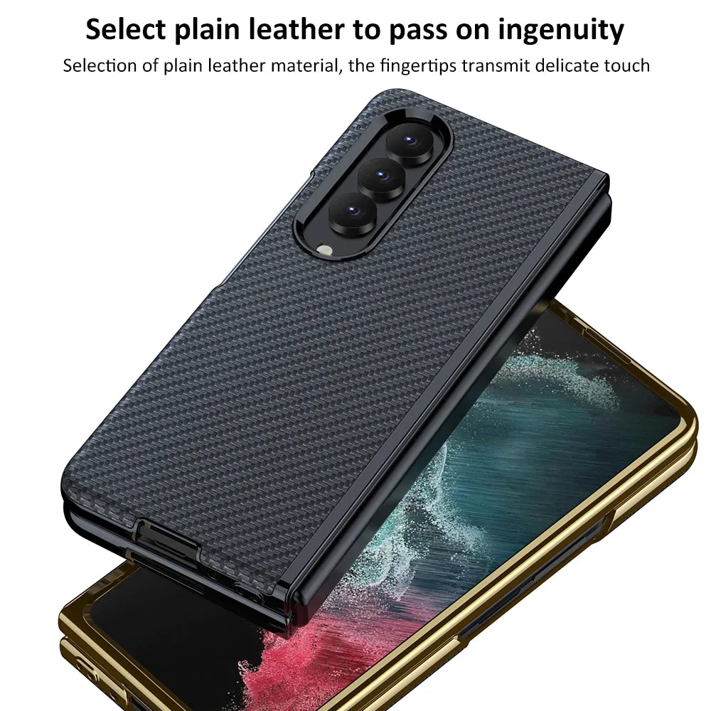 Electroplated Samsung Galaxy Z Fold4 5G Leather Case