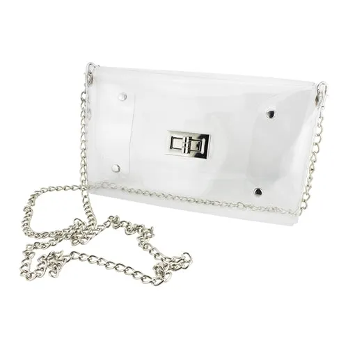 Envelope Crossbody - Clear w/Silver