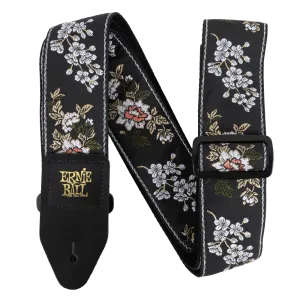 Ernie Ball Jacquard Guitar Strap - White Blossom