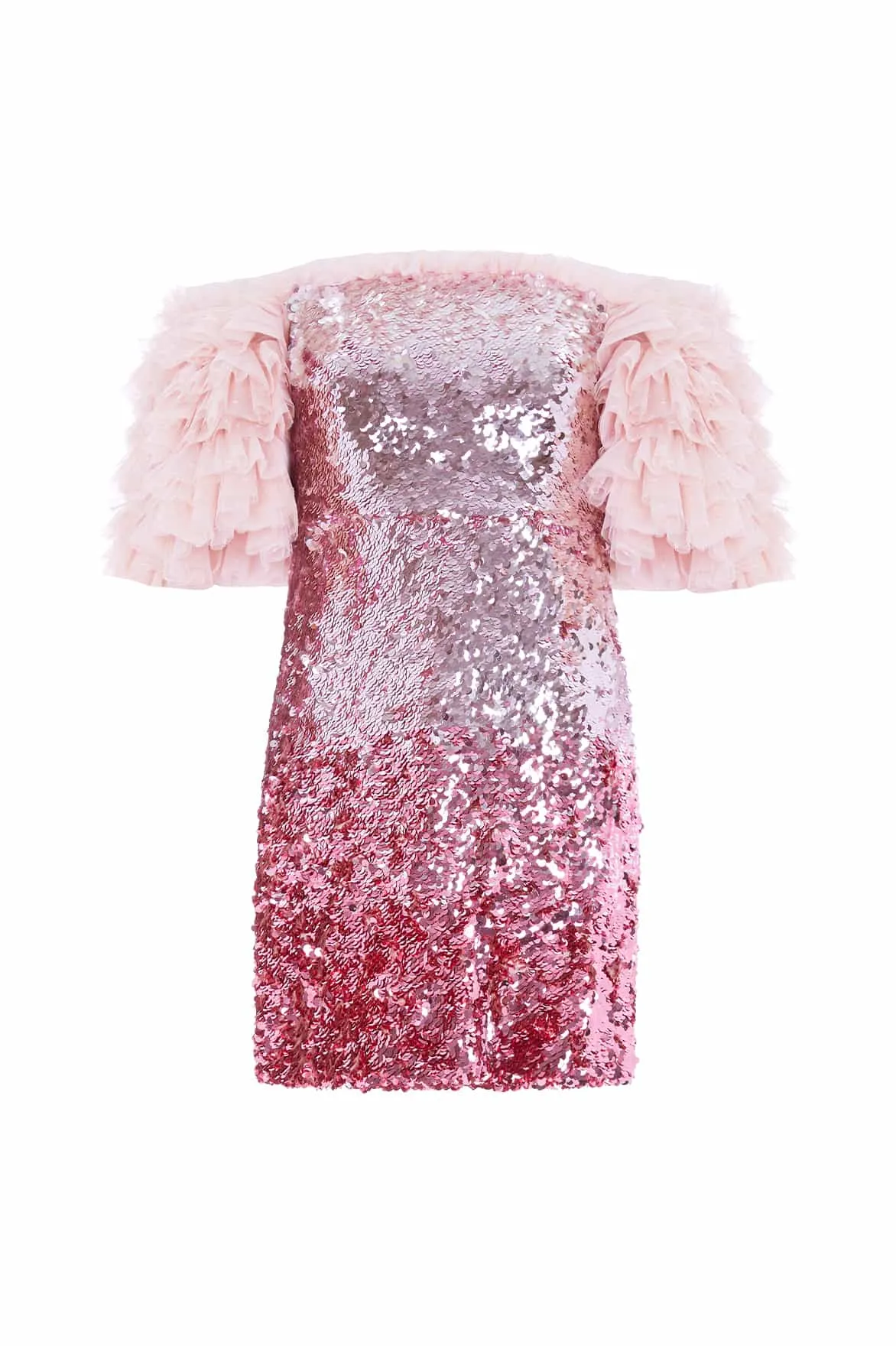 Essie Ombre Off-Shoulder Micro Mini Dress