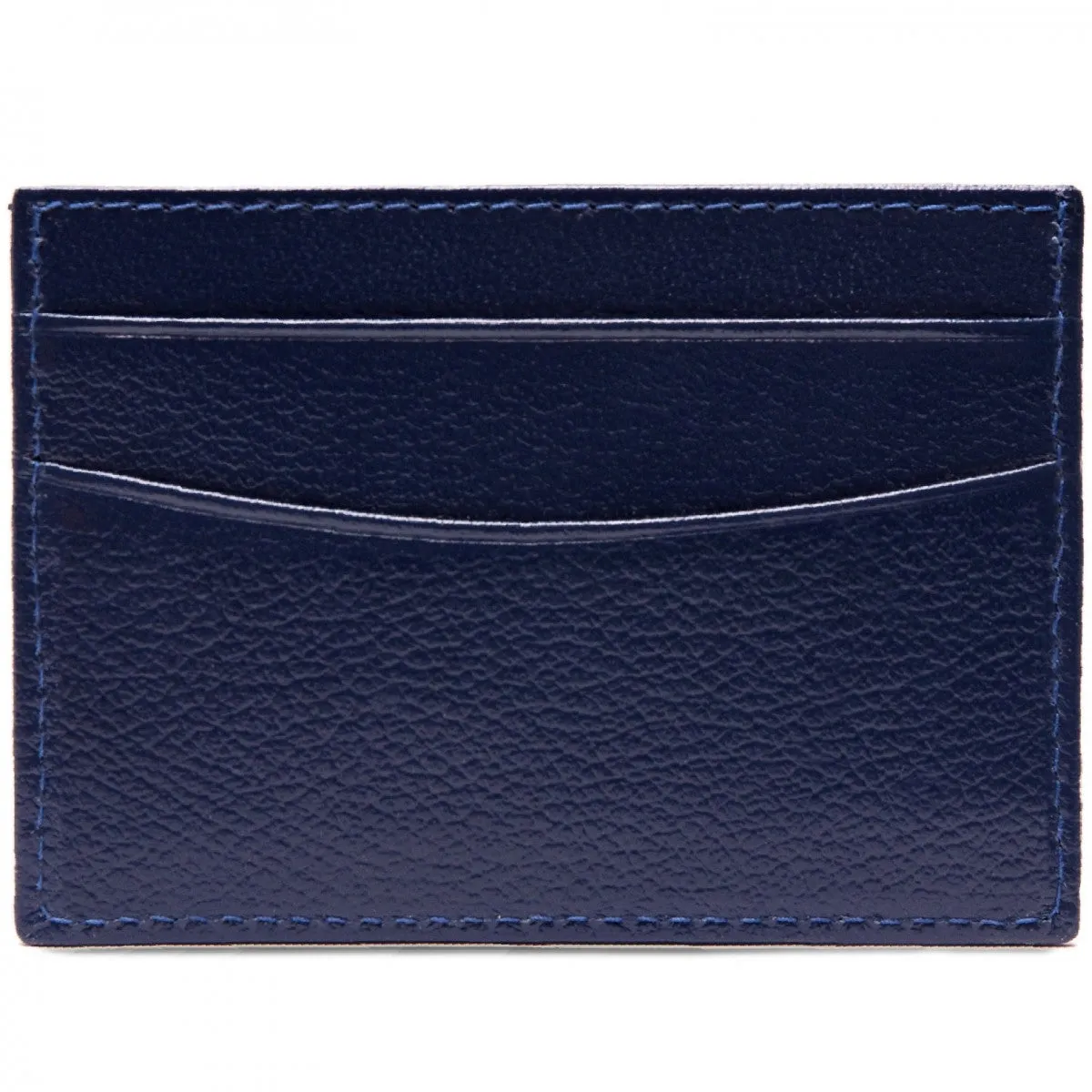 Ettinger Capra Flat Card Case Marine Blue made of Goat Leather