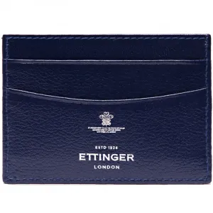 Ettinger Capra Flat Card Case Marine Blue made of Goat Leather