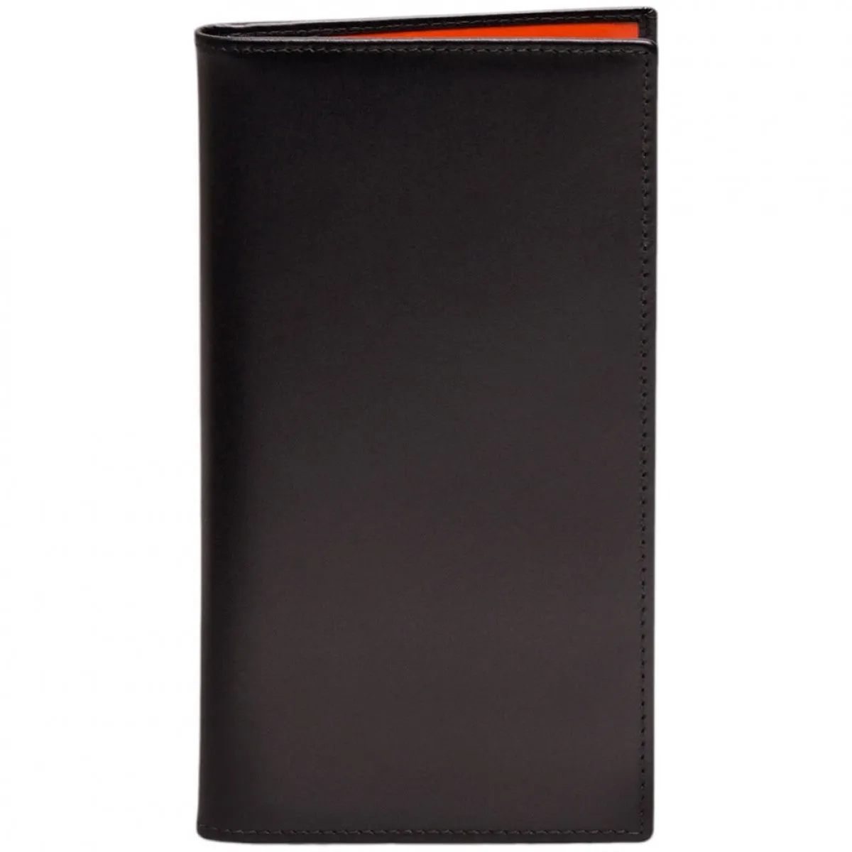 Ettinger Sterling Coat Wallet 8 Credit Card slips Black with Orange
