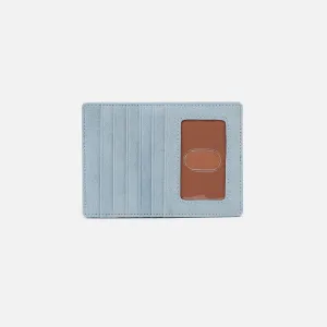 Euro Slide Card Case In Buffed Leather - Sky