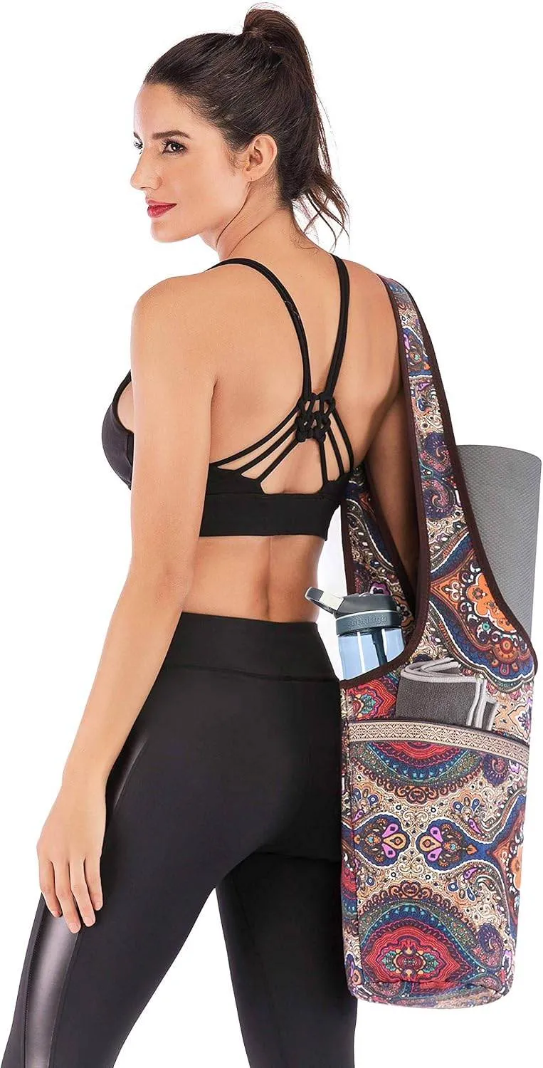Ewedoos Yoga Mat Bag Yoga Bags with Large Size Pocket and Zipper Pocket, Fit Most Size Mats