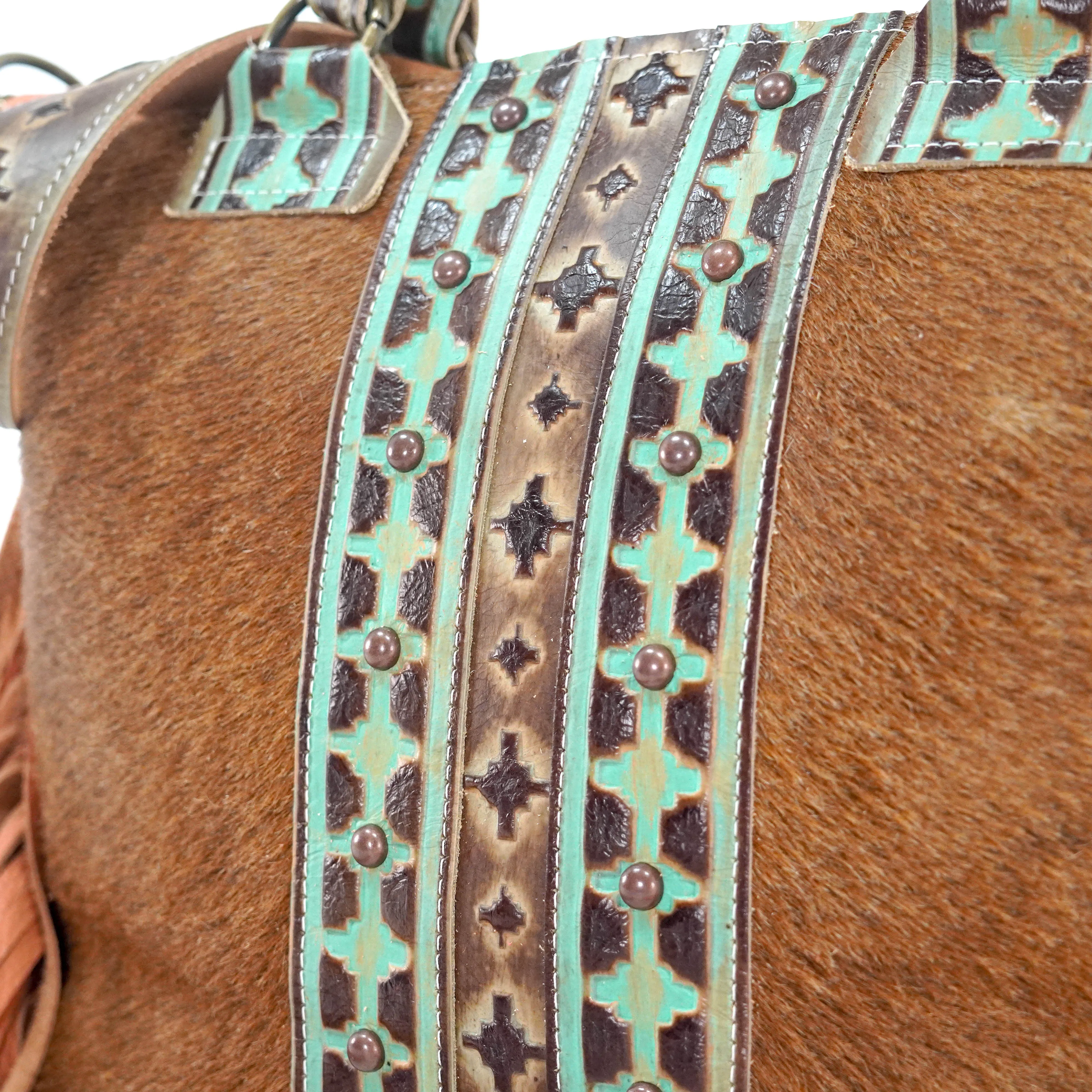 Fancy Oakley - Brindle w/ Turquoise Navajo