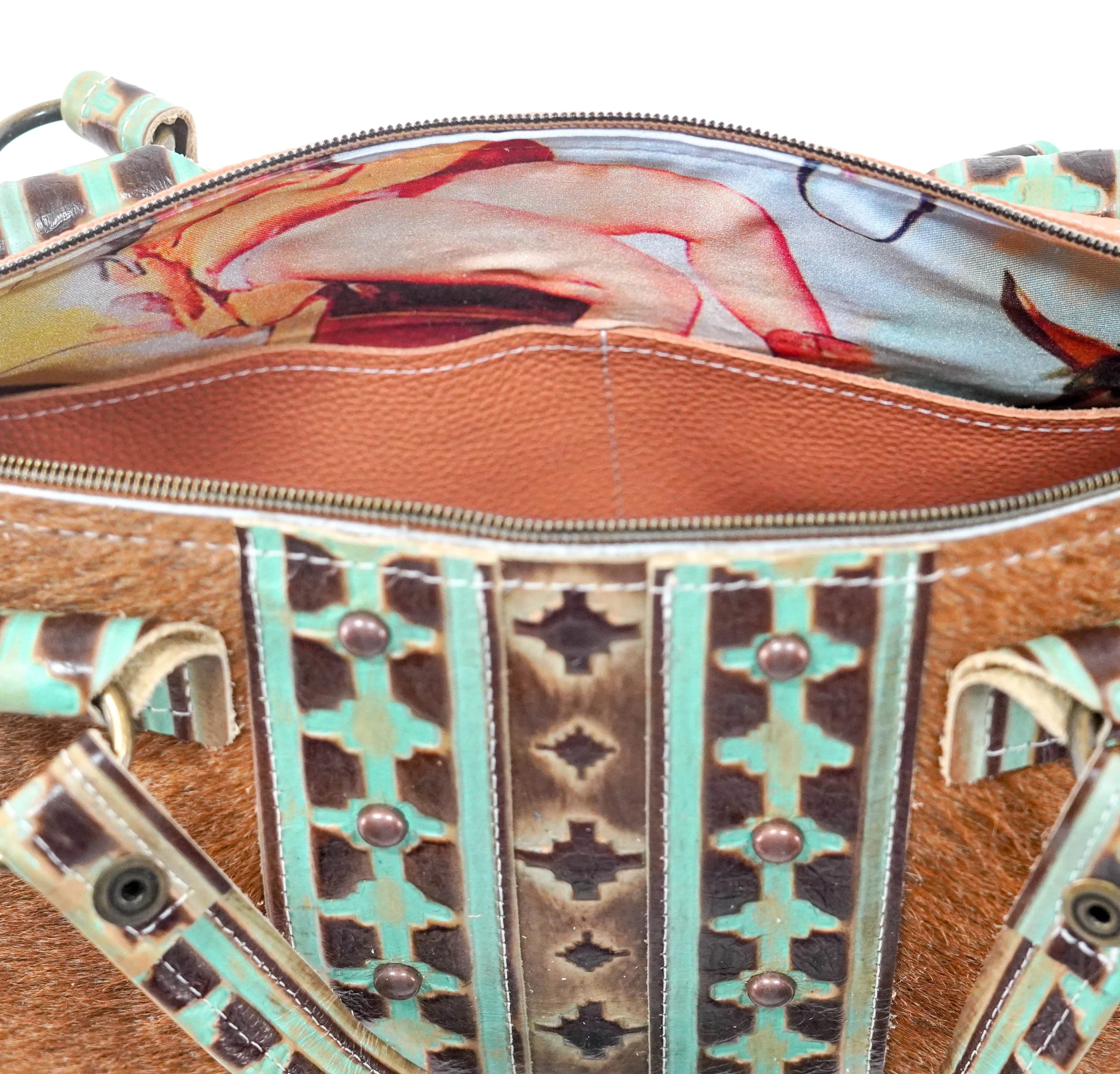 Fancy Oakley - Brindle w/ Turquoise Navajo