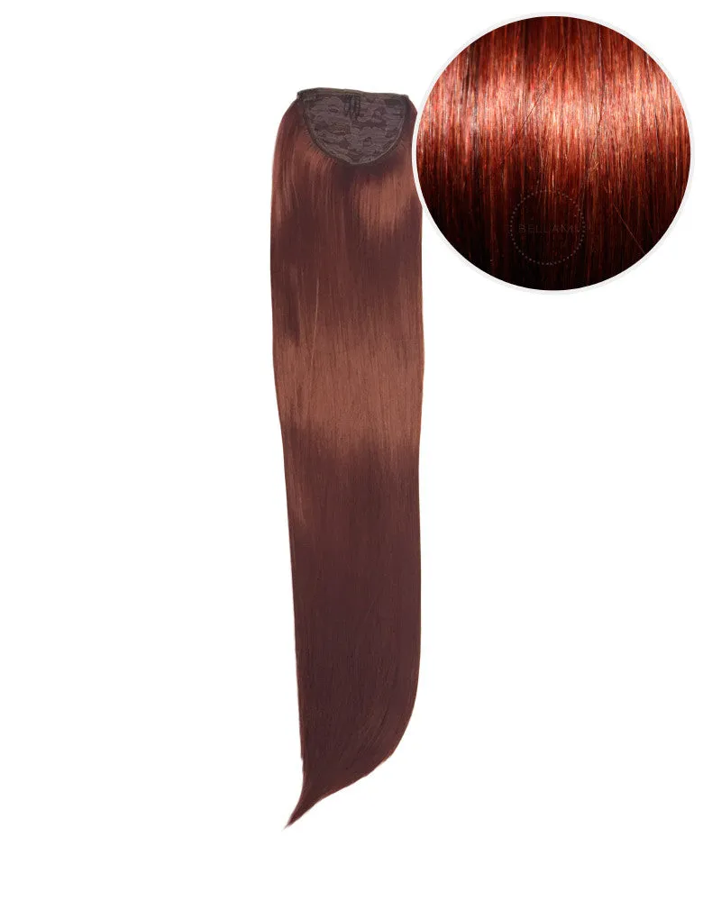 Faux Wrap Ponytail, Vibrant Red