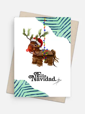 Feliz Navidad Piñata Holiday Edition Card