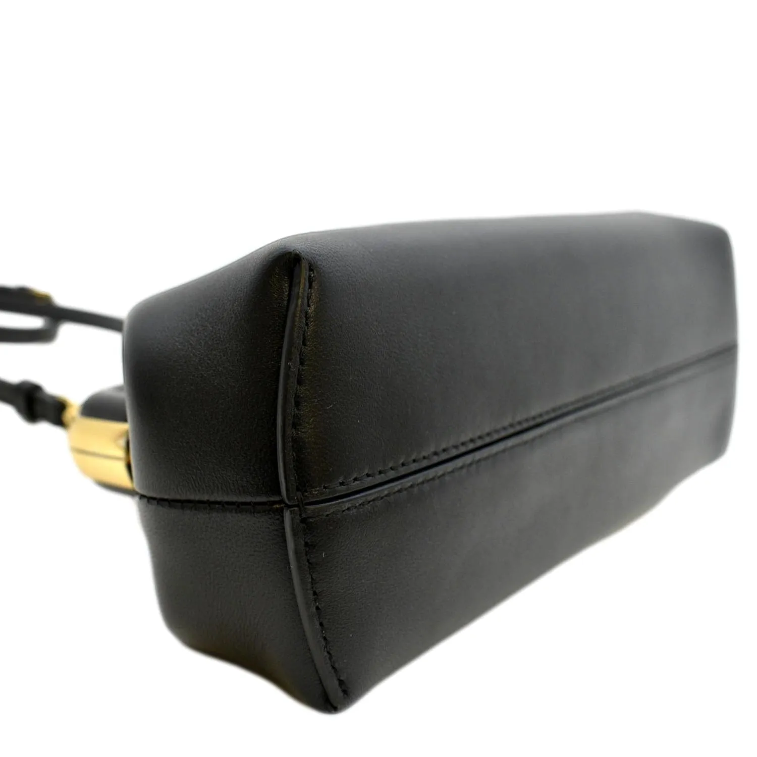 FENDI First Leather Shoulder Bag Black