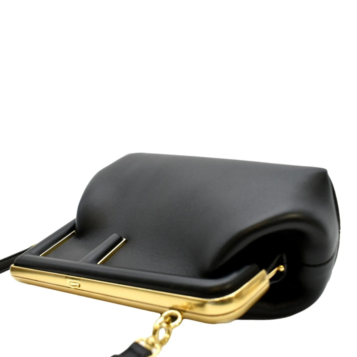 FENDI First Leather Shoulder Bag Black