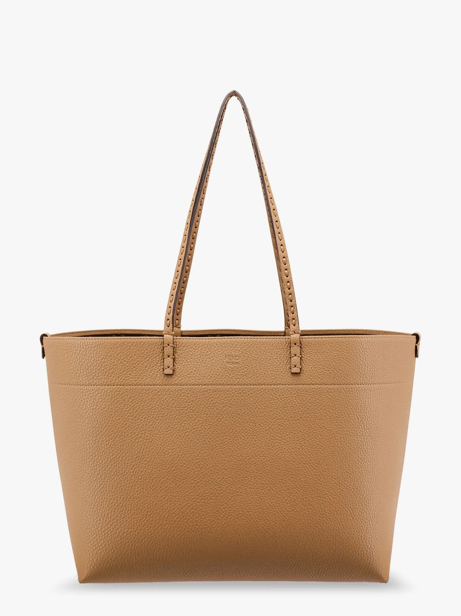 Fendi Roll Leather Shoulder Bag With Engraved Logo On The Front