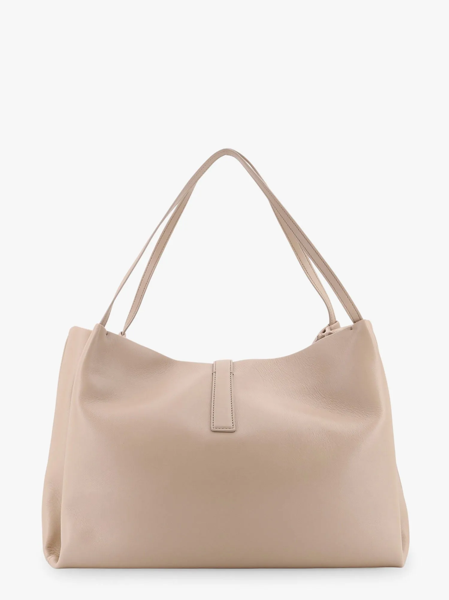 Ferragamo Leather Handbag With Metal Gancini Detail