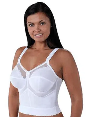 Final Sale Clearance Rago Embroidered Soft Cup Long Line Bra