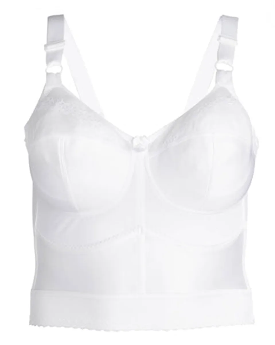 Final Sale Clearance Rago Embroidered Soft Cup Long Line Bra