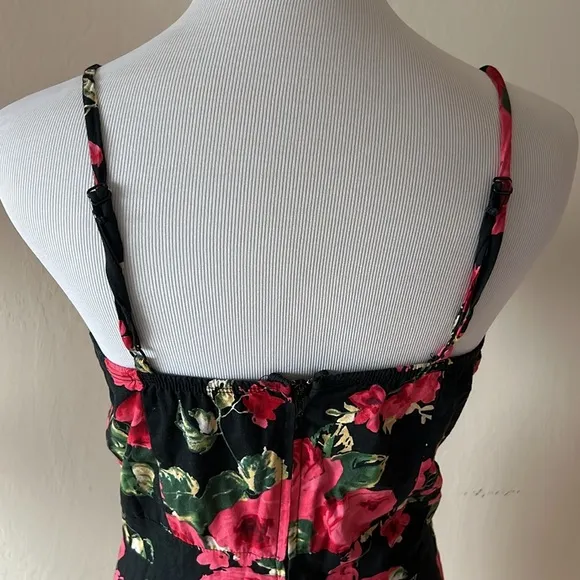 Floral bustier mini dress. Size S