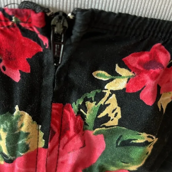 Floral bustier mini dress. Size S