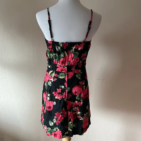 Floral bustier mini dress. Size S