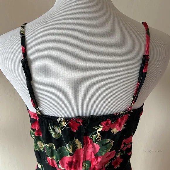 Floral bustier mini dress. Size S