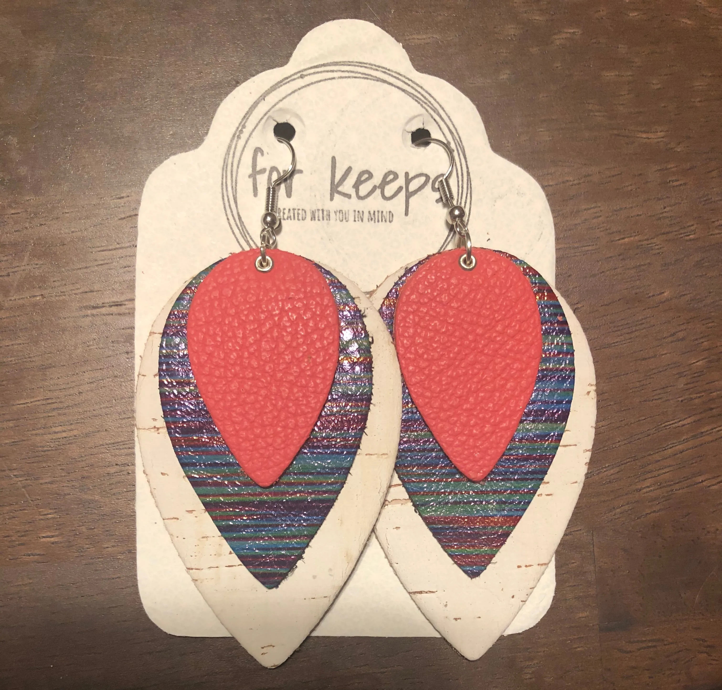 For Keeps Triple Spades Earrings