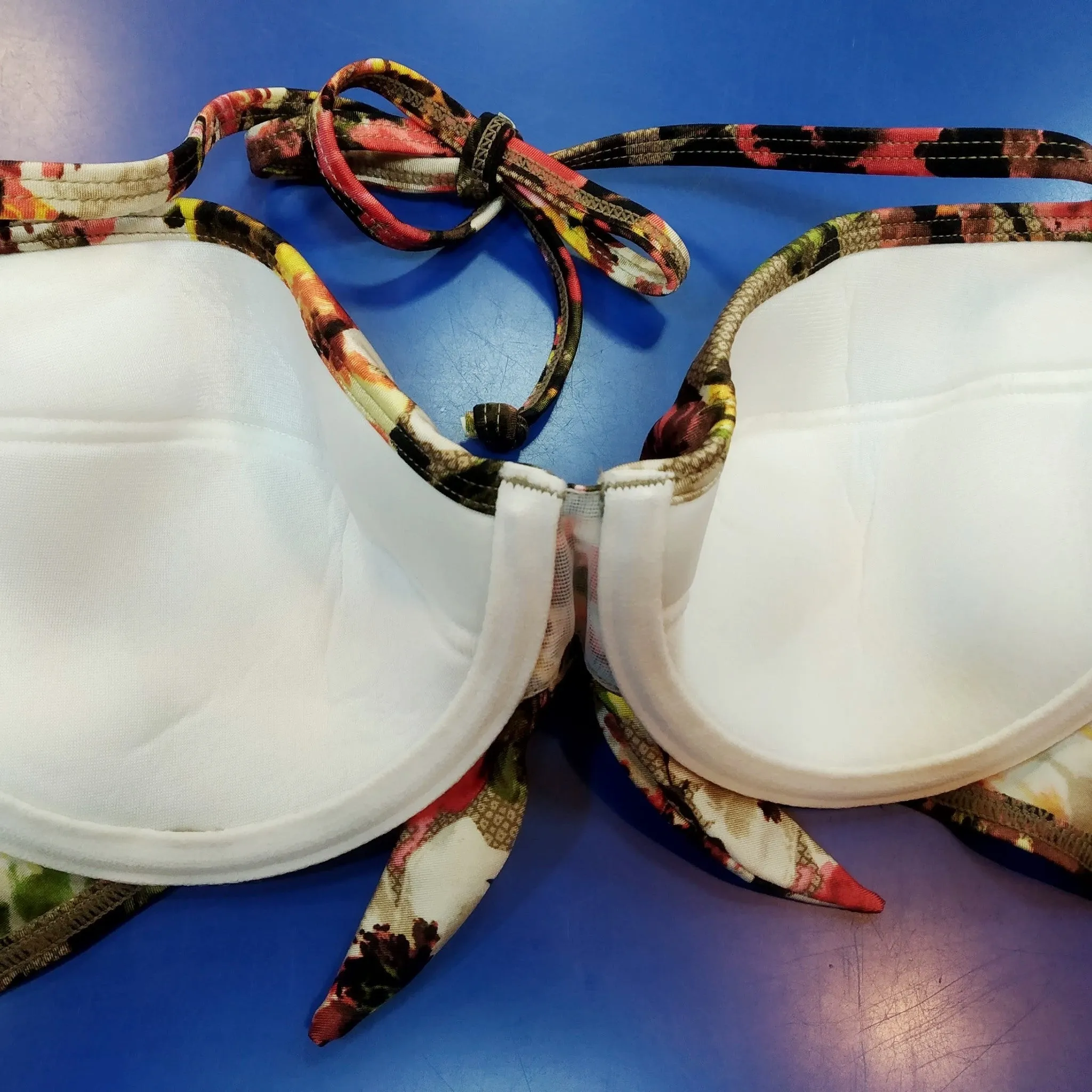 Forest flower lightly padded bikini bra
