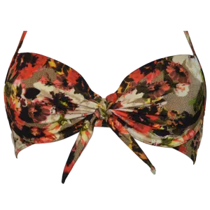 Forest flower lightly padded bikini bra
