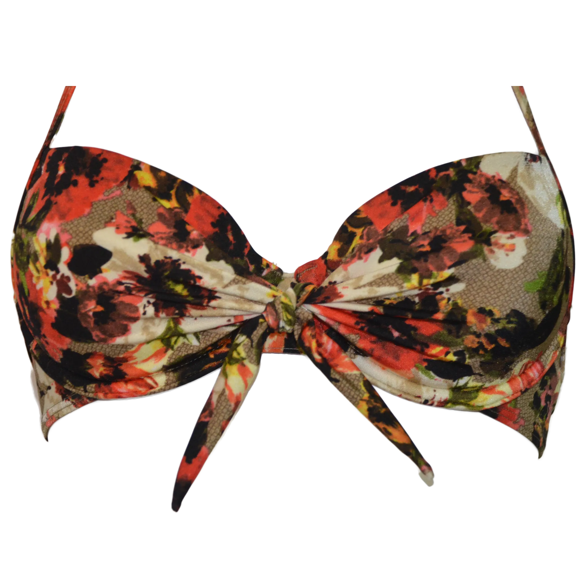 Forest flower lightly padded bikini bra