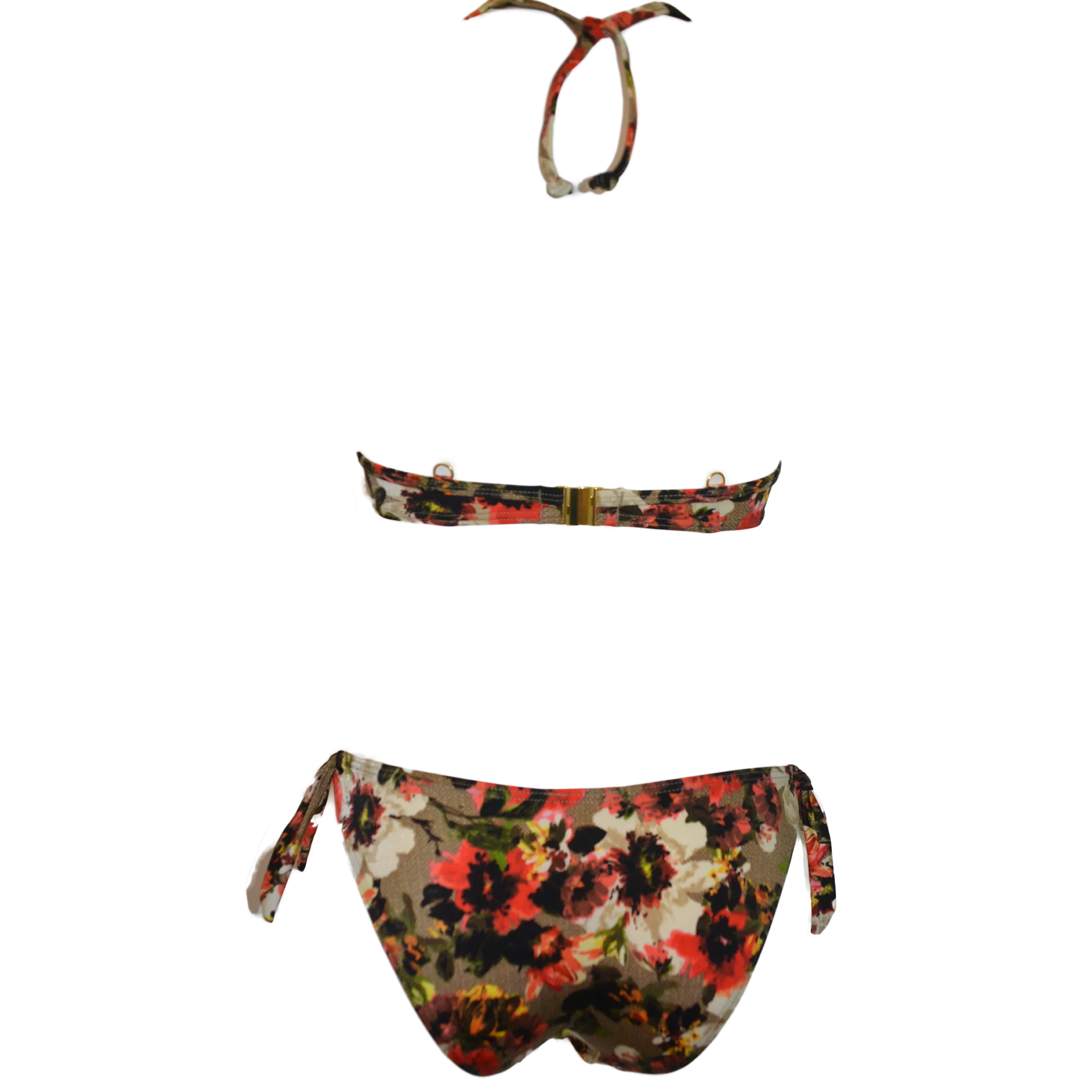 Forest flower lightly padded bikini bra