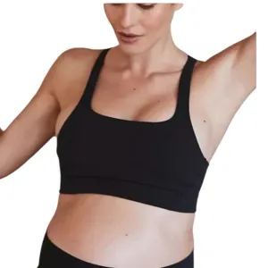 Free People Movement x Hatch Never Better Square Neck Maternity Bra Black NEW