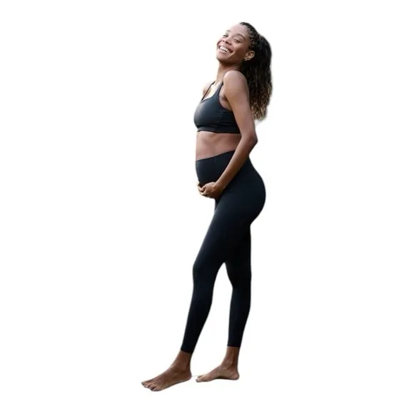 Free People Movement x Hatch Never Better Square Neck Maternity Bra Black NEW