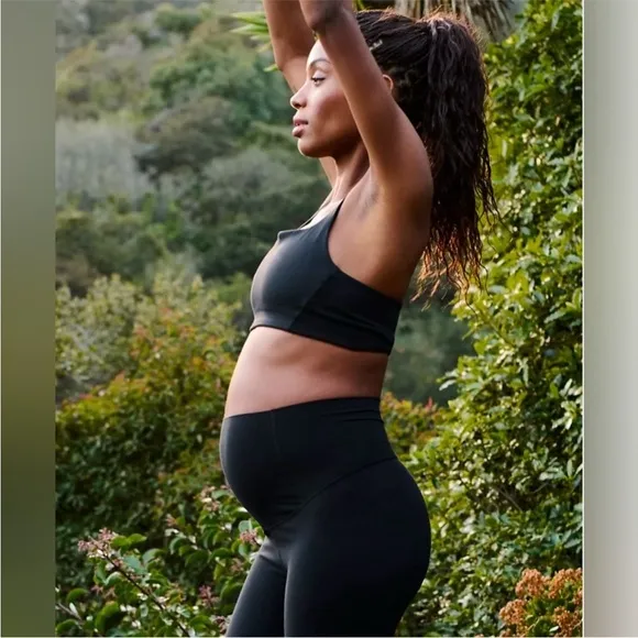 Free People Movement x Hatch Never Better Square Neck Maternity Bra Black NEW
