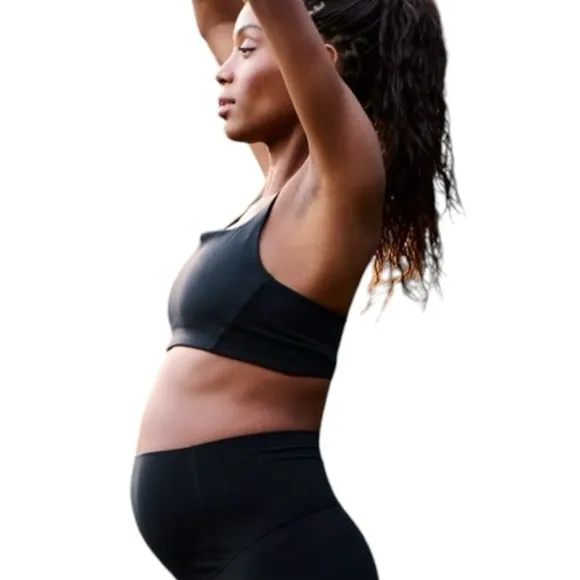 Free People Movement x Hatch Never Better Square Neck Maternity Bra Black NEW