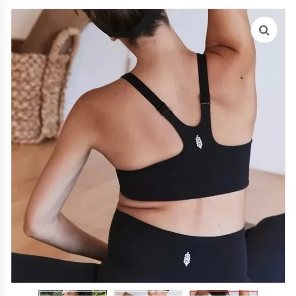 Free People Movement x Hatch Never Better Square Neck Maternity Bra Black NEW